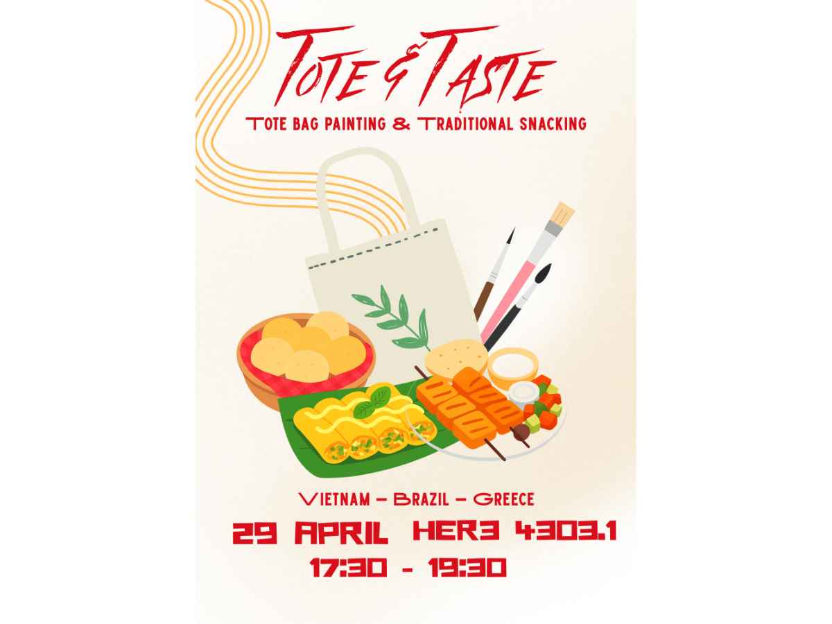 Tote & Taste event poster